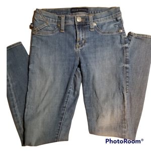 Rock & Republic Teen Juniors Size 4 Medium Wash Skinny Leg Low Rise Blue Jeans
